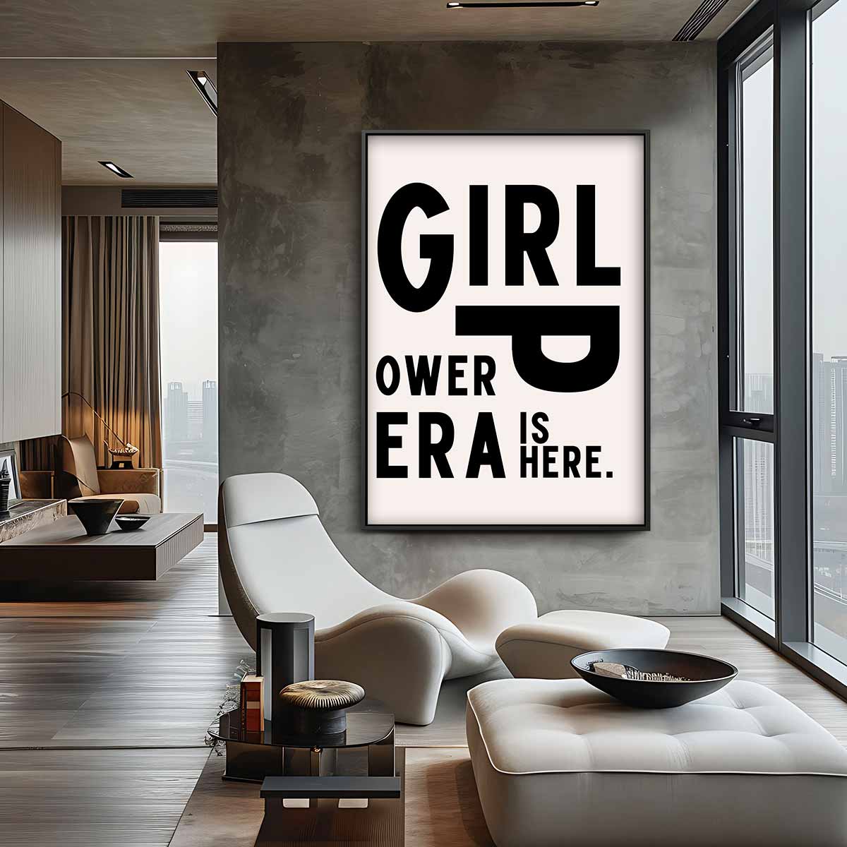 Girl Power Era Poster Kunstwerk-canvas-dibond-plexiglas-wanddecoratie-WallArtistic