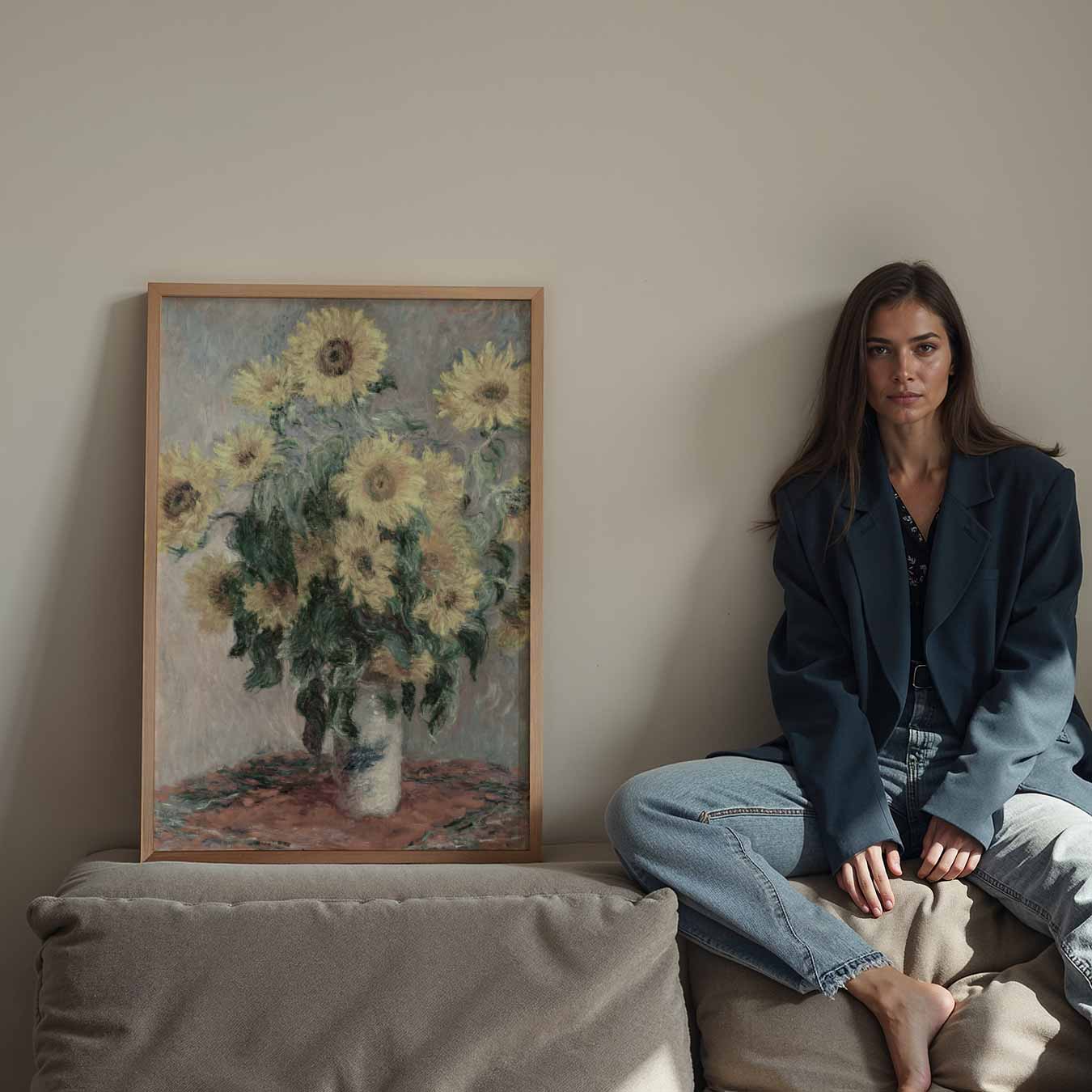 Zonnebloemen Vaas Poster-WallArtistic