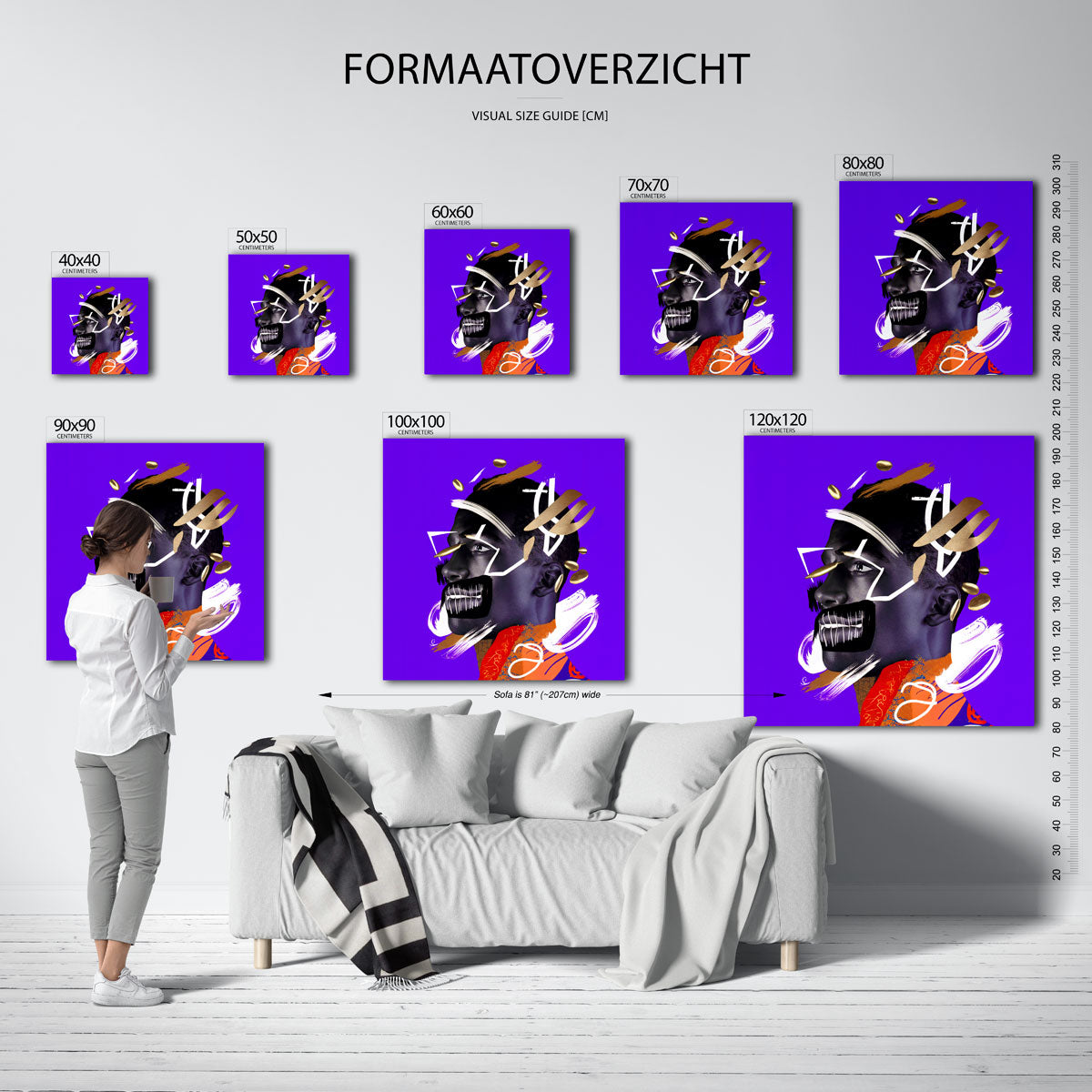 Abstracte portret Poster
