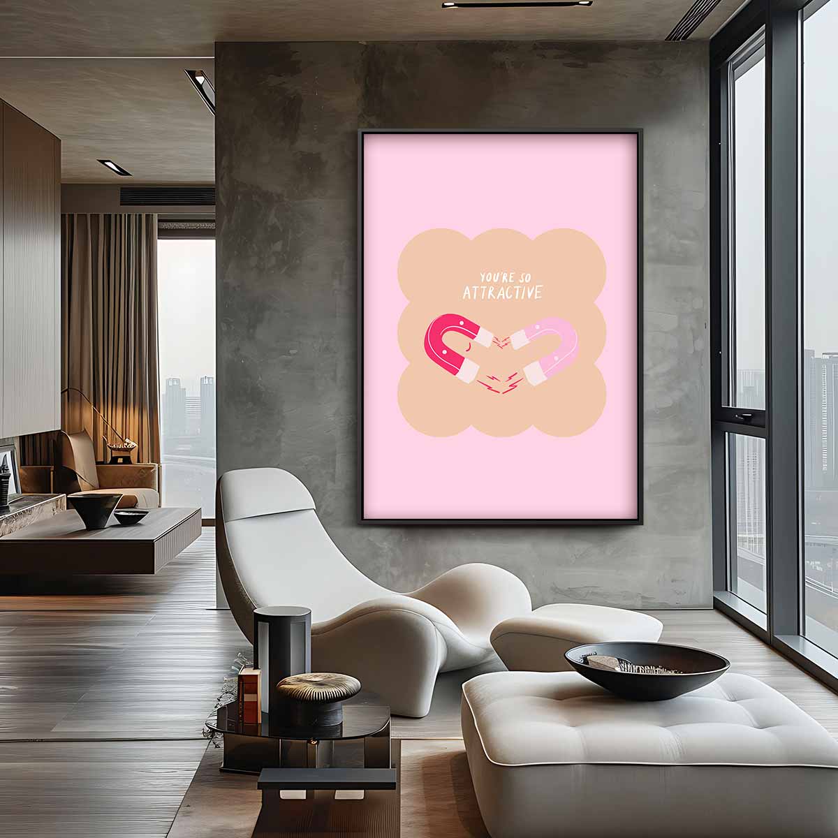 Magnetische Aantrekkingskracht Poster Kunstwerk-canvas-dibond-plexiglas-wanddecoratie-WallArtistic