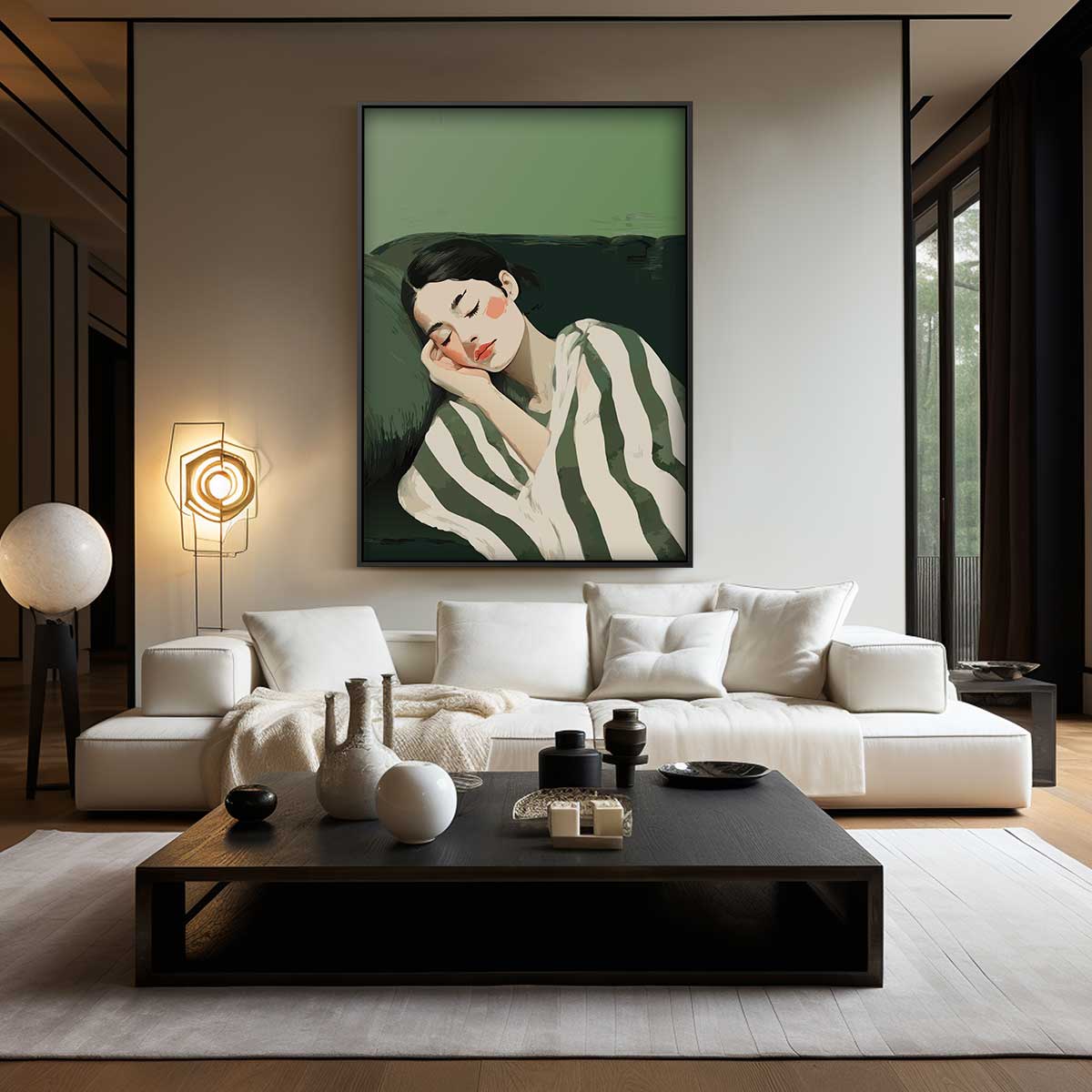 Slapende Schoonheid Kunstwerk-canvas-dibond-plexiglas-wanddecoratie-WallArtistic