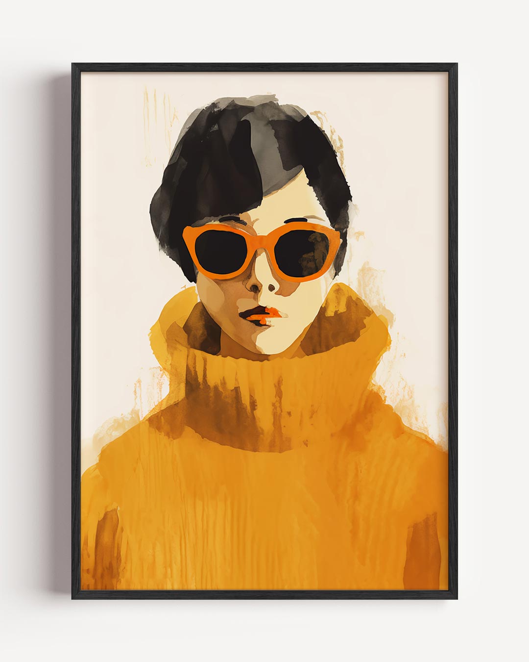 Stijlvolle Fashionista in Zonlicht Poster-WallArtistic