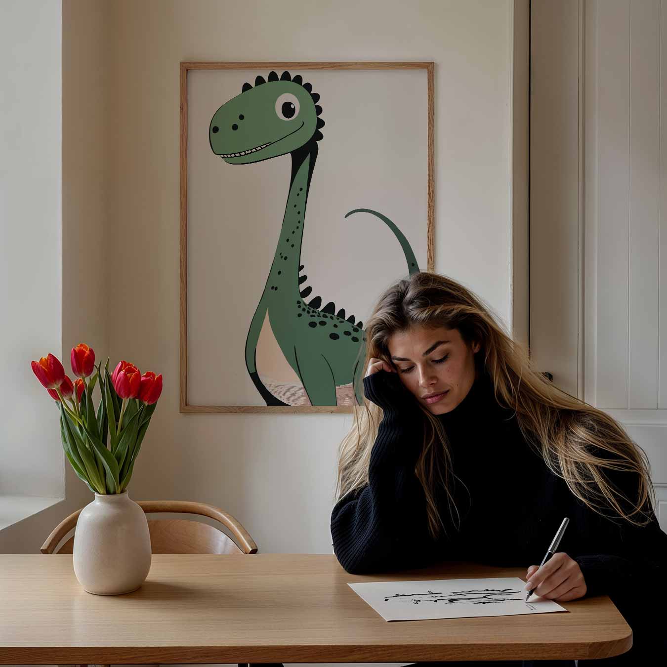 Vrolijke Dino Vriend Poster