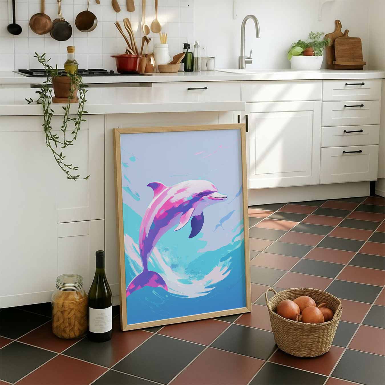 Dromerige Dolfijnen Poster-WallArtistic