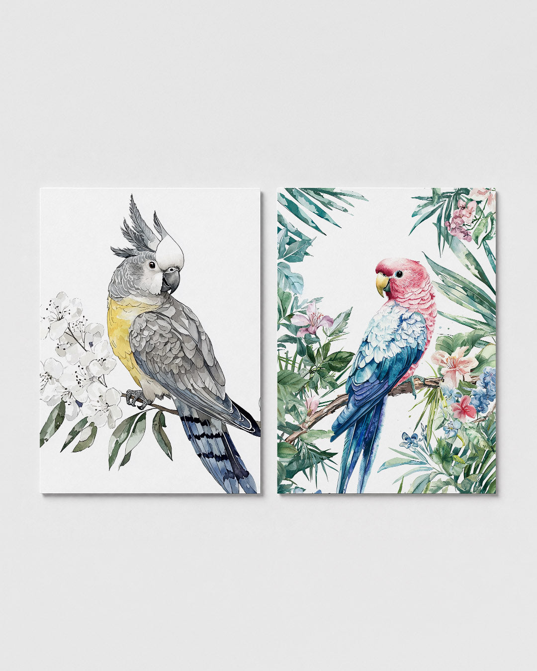 Vogel en bloesem Posterset