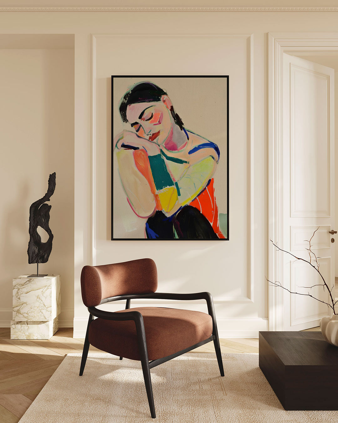 Dromerige kleurencompositie Kunstwerk