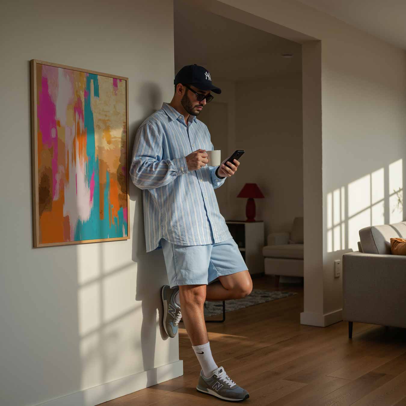 Kleurrijke Abstracte Verfstreken Poster-WallArtistic