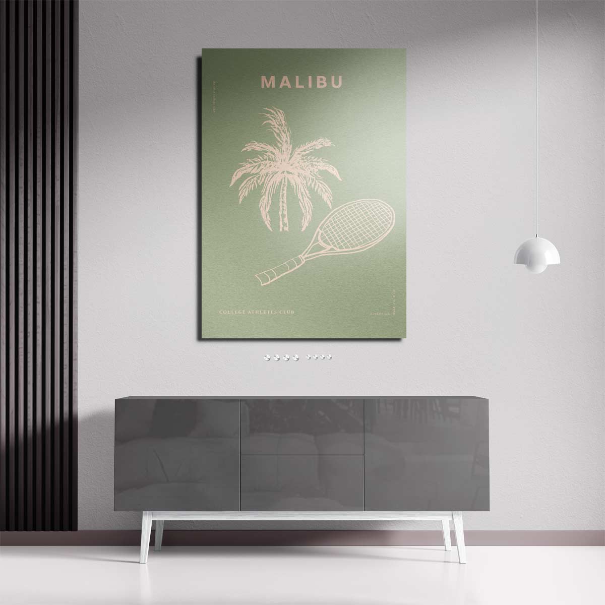 Malibu Tennis Avontuur Kunstwerk-canvas-dibond-plexiglas-wanddecoratie-WallArtistic
