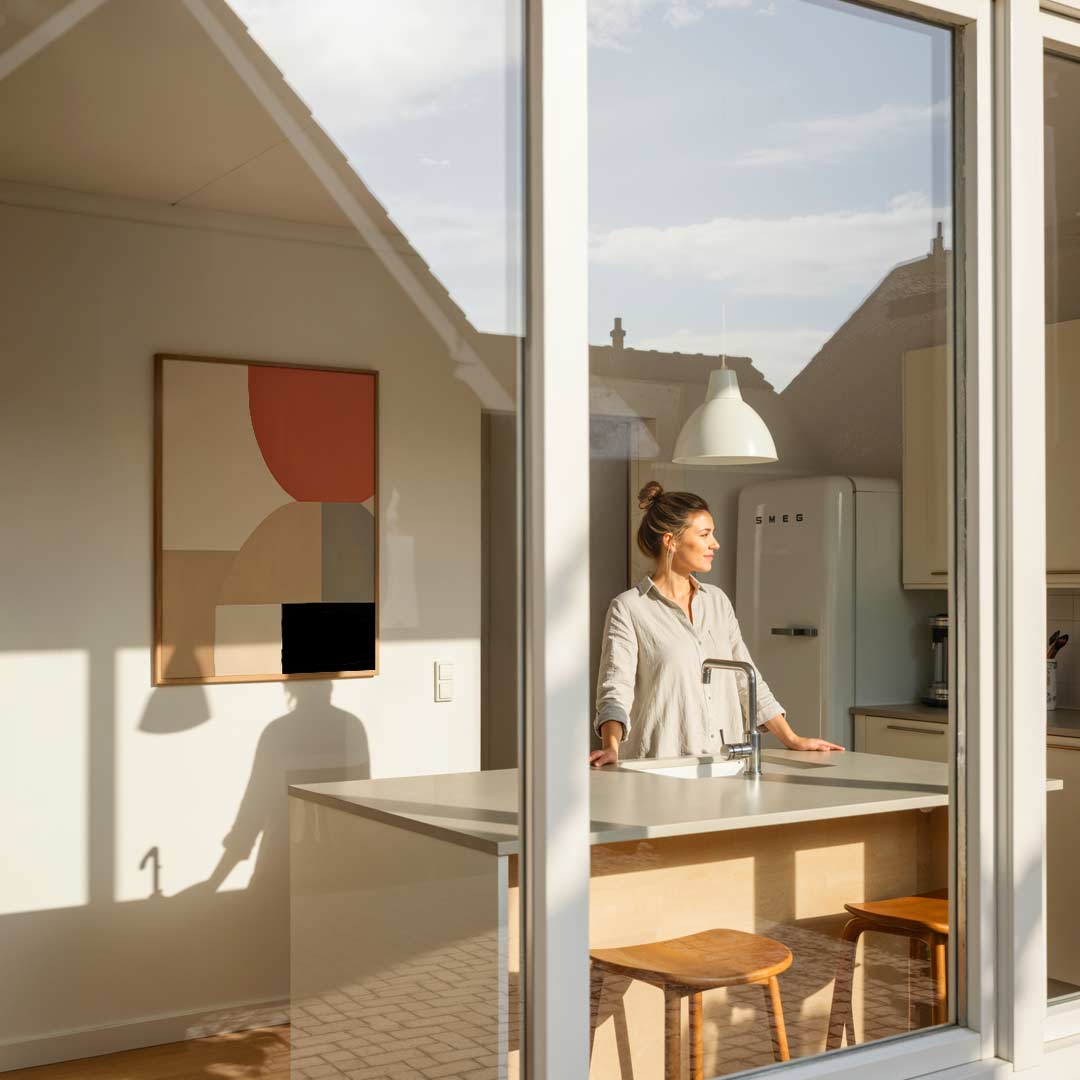 Moderne Abstracte Vormencollage Poster-WallArtistic