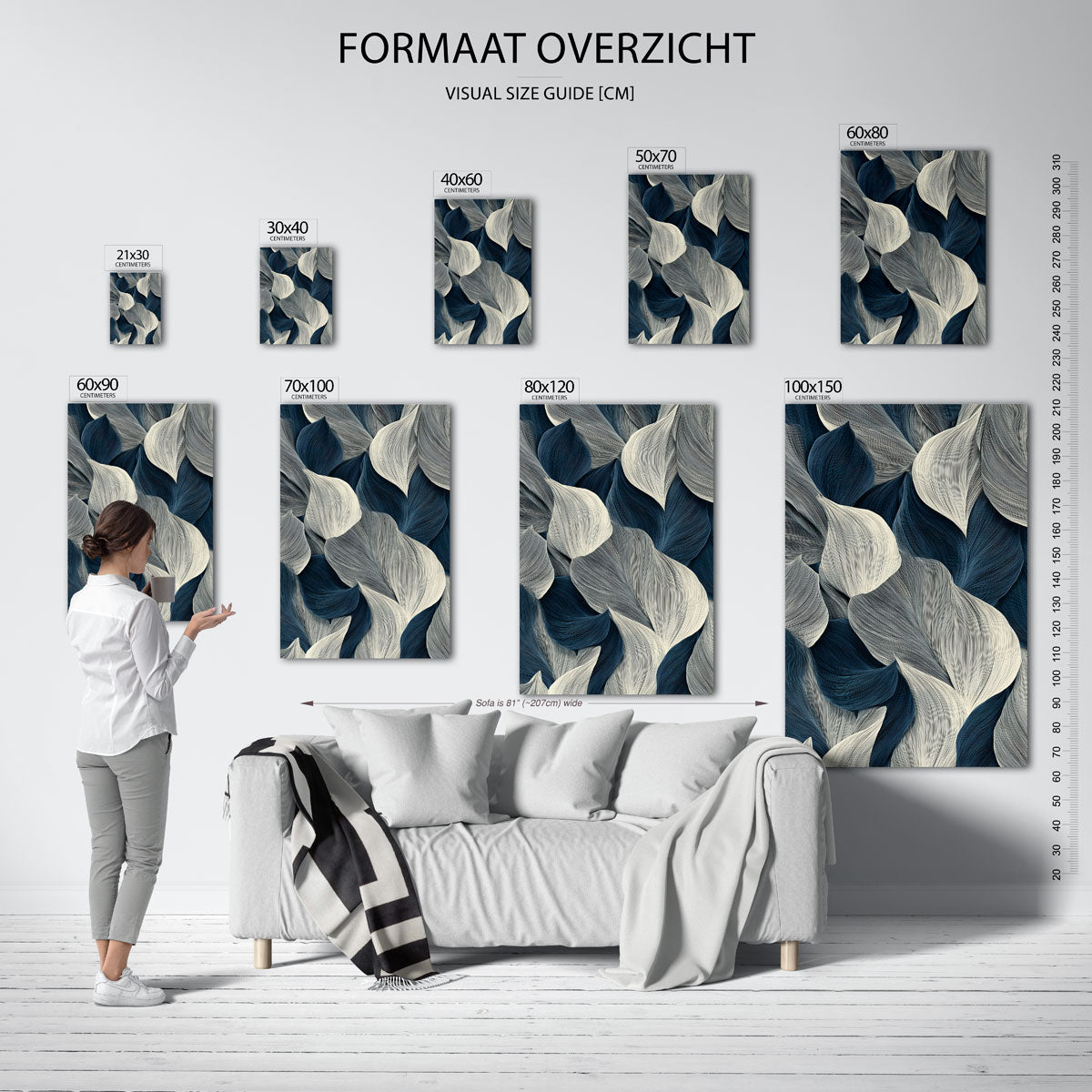 Golvende lijnen Poster