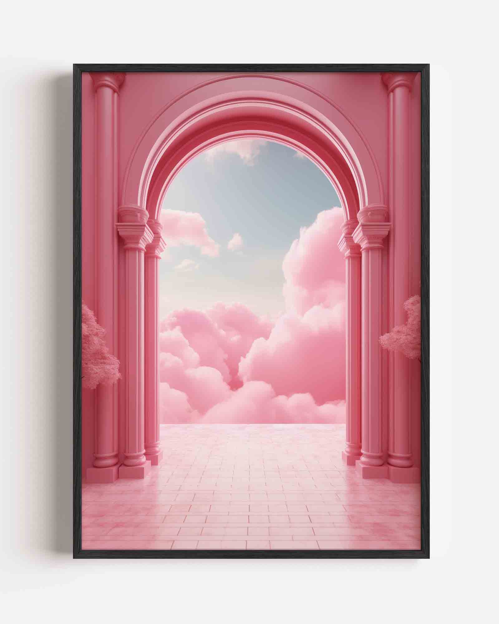 Roze wolken en bogen Poster
