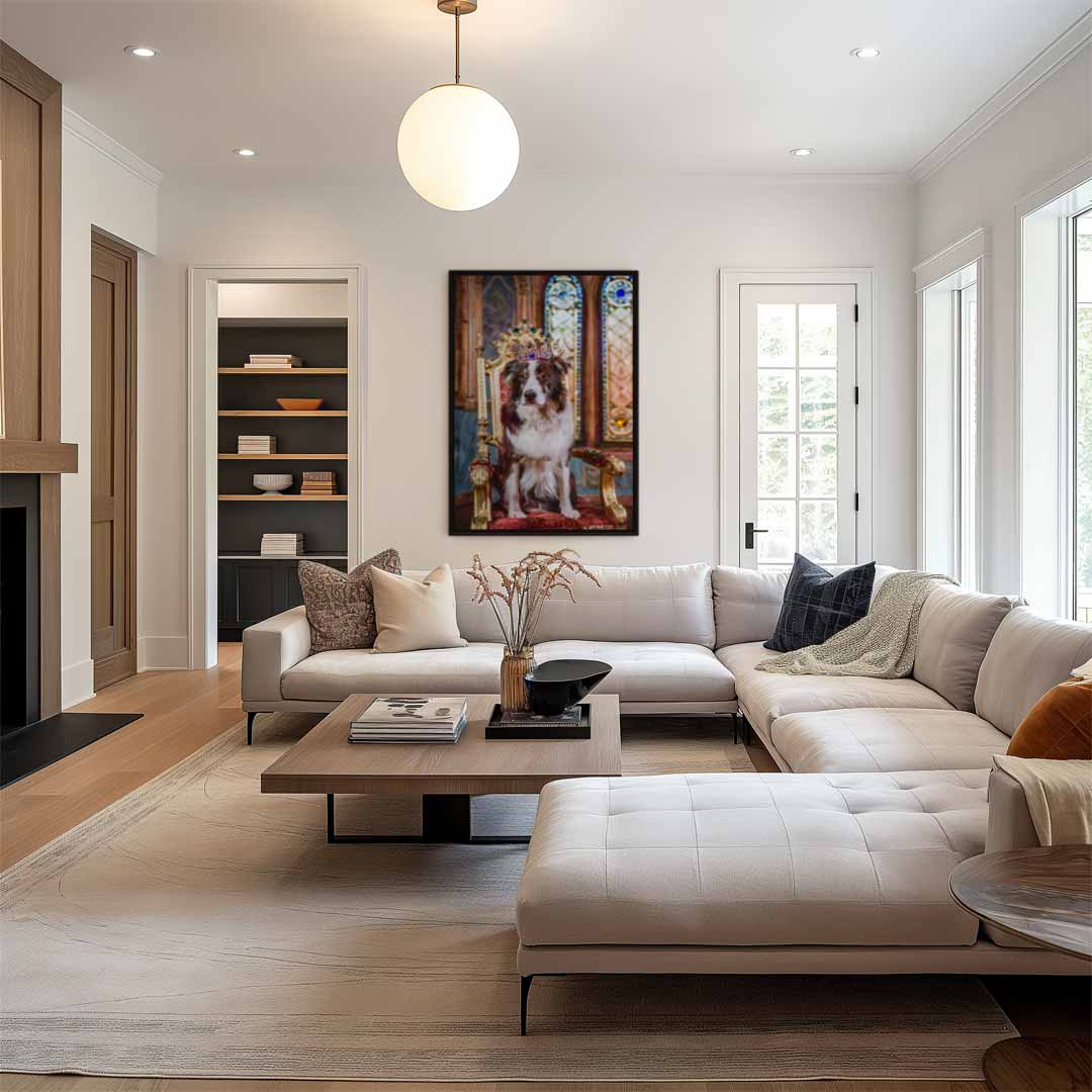 Koninklijke Hond op Troon Kunstwerk