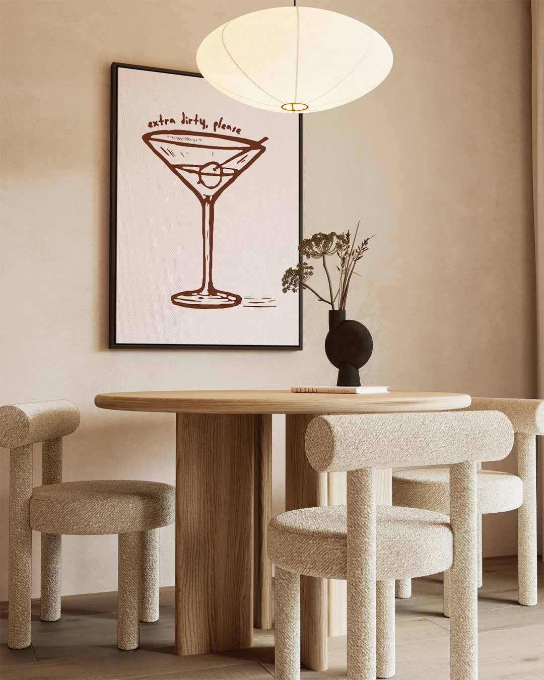 Extra Dirty Martini Illustratie Kunstwerk-canvas-dibond-plexiglas-wanddecoratie-WallArtistic