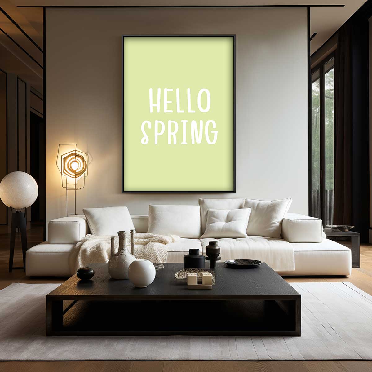 Vrolijke Lente Groet Kunstwerk-canvas-dibond-plexiglas-wanddecoratie-WallArtistic