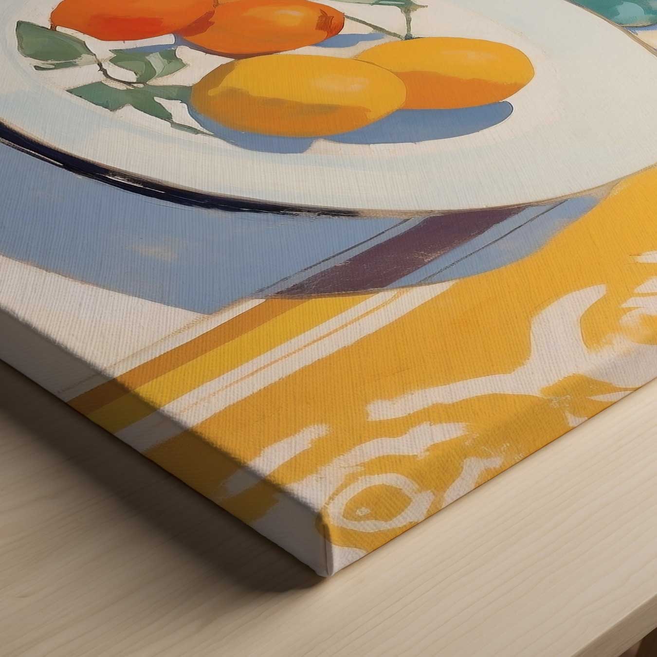 Mediterraanse Stilleven in Zonlicht Kunstwerk-canvas-dibond-plexiglas-wanddecoratie-WallArtistic