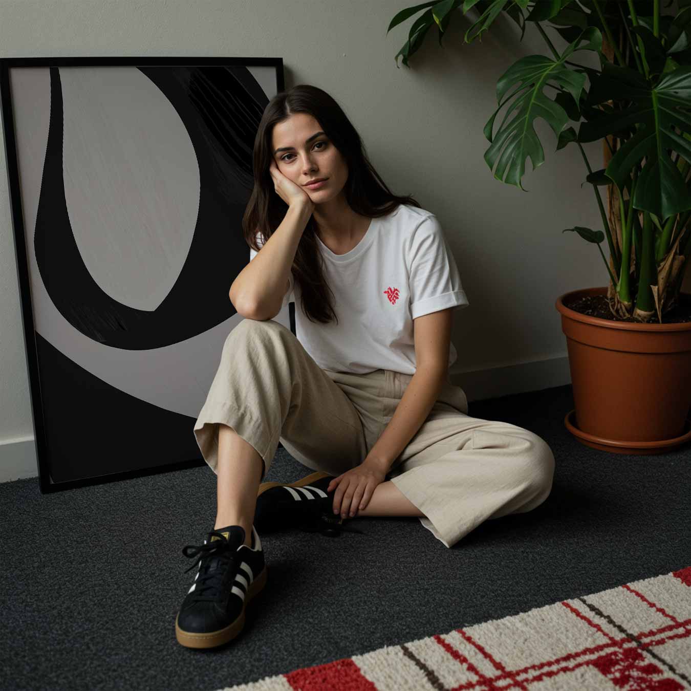 Abstracte Grijs-Zwarte Harmonie Poster-WallArtistic