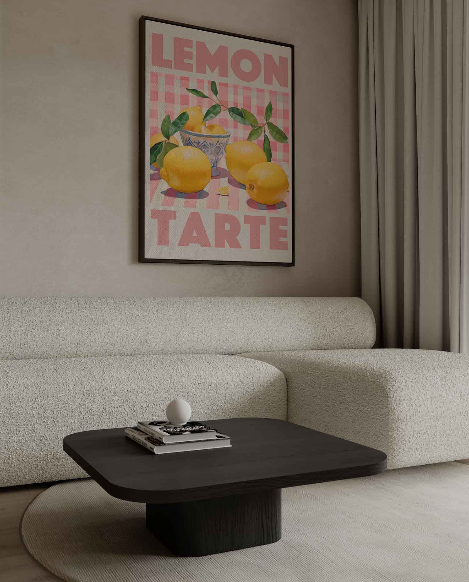 Citroen Tarte Kunstwerk-canvas-dibond-plexiglas-wanddecoratie-WallArtistic