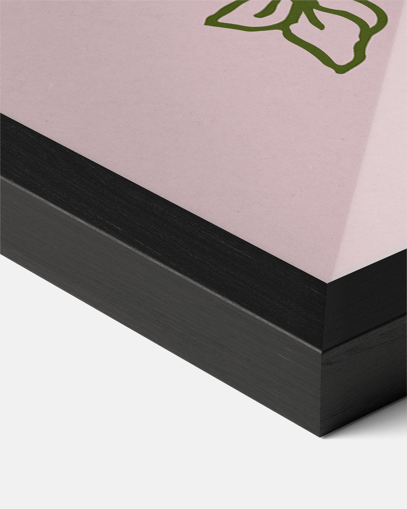 Bloemenschilderij op Roze Achtergrond Poster-WallArtistic