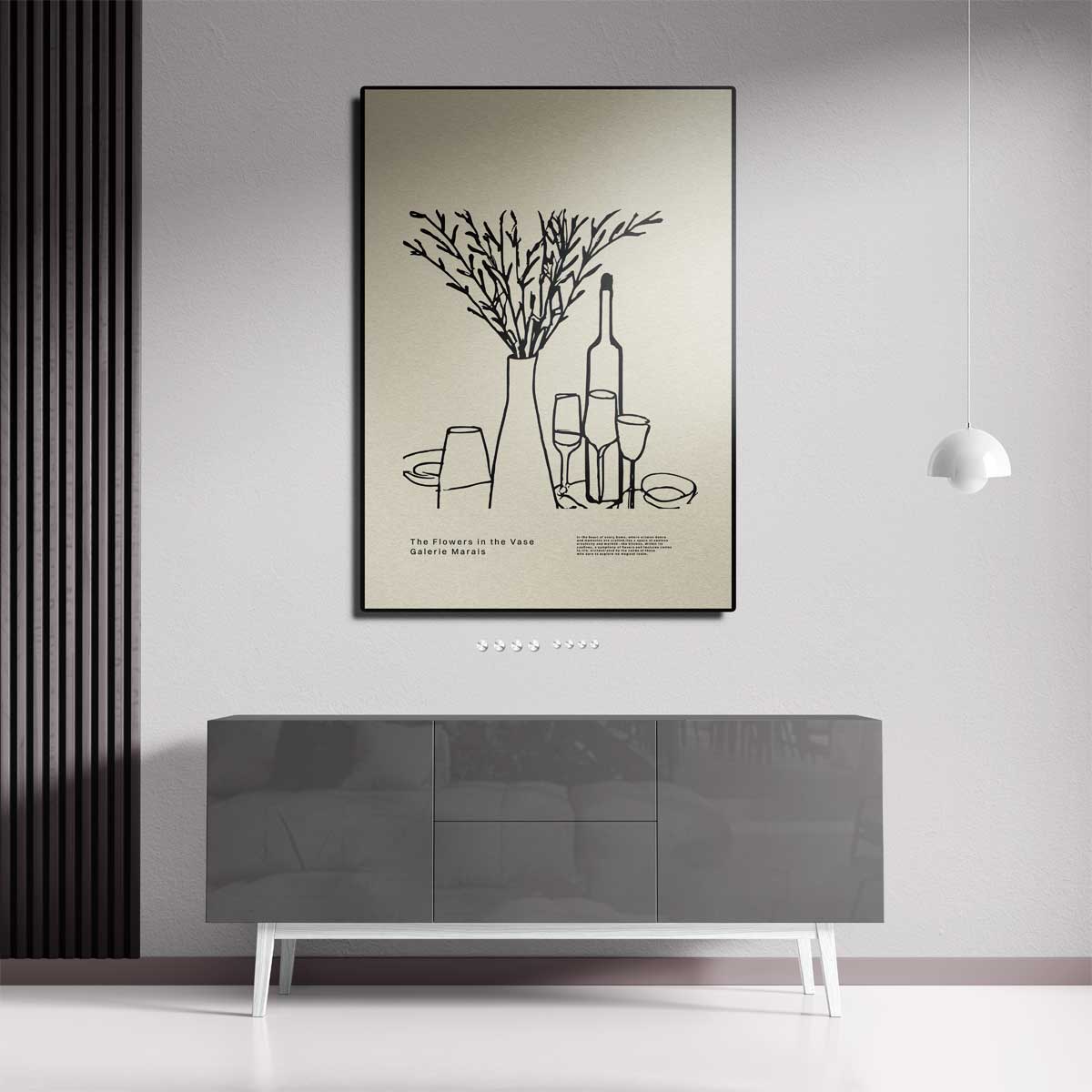 Bloemen in de Vaas Kunstwerk-canvas-dibond-plexiglas-wanddecoratie-WallArtistic