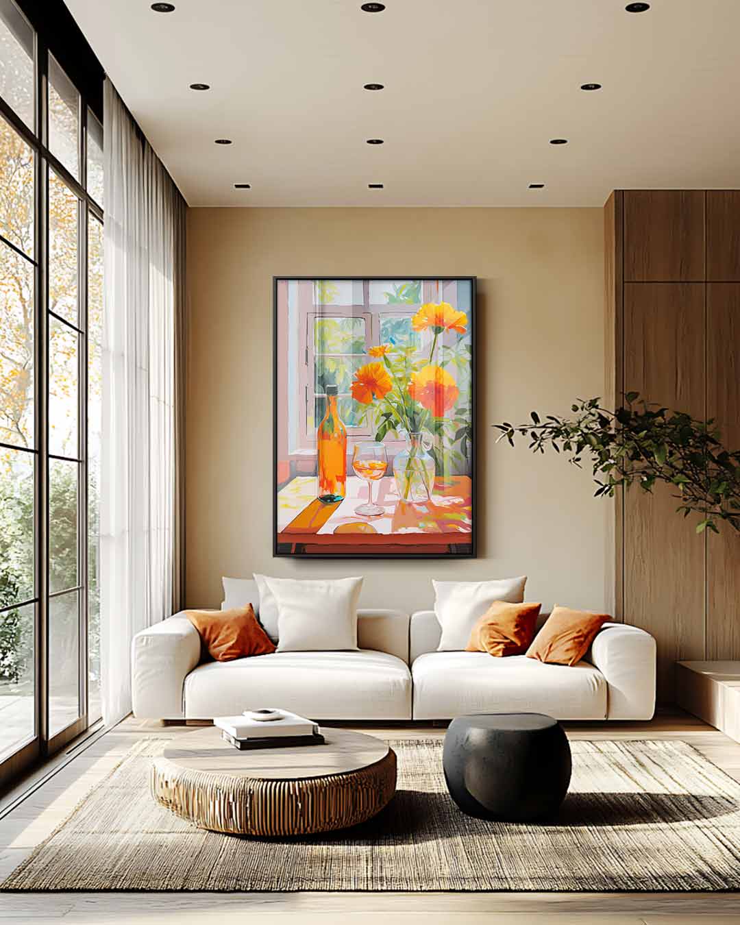 Zomerse Vensterbank Charme Kunstwerk-canvas-dibond-plexiglas-wanddecoratie-WallArtistic