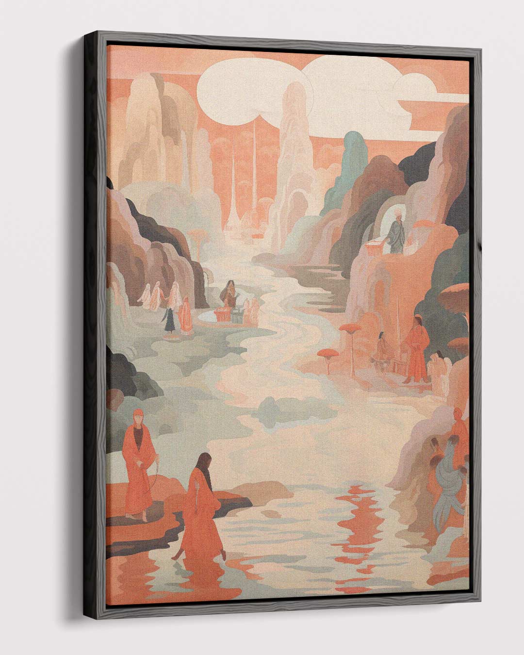Magisch Landschap in Zachte Tinten Kunstwerk-canvas-dibond-plexiglas-wanddecoratie-WallArtistic