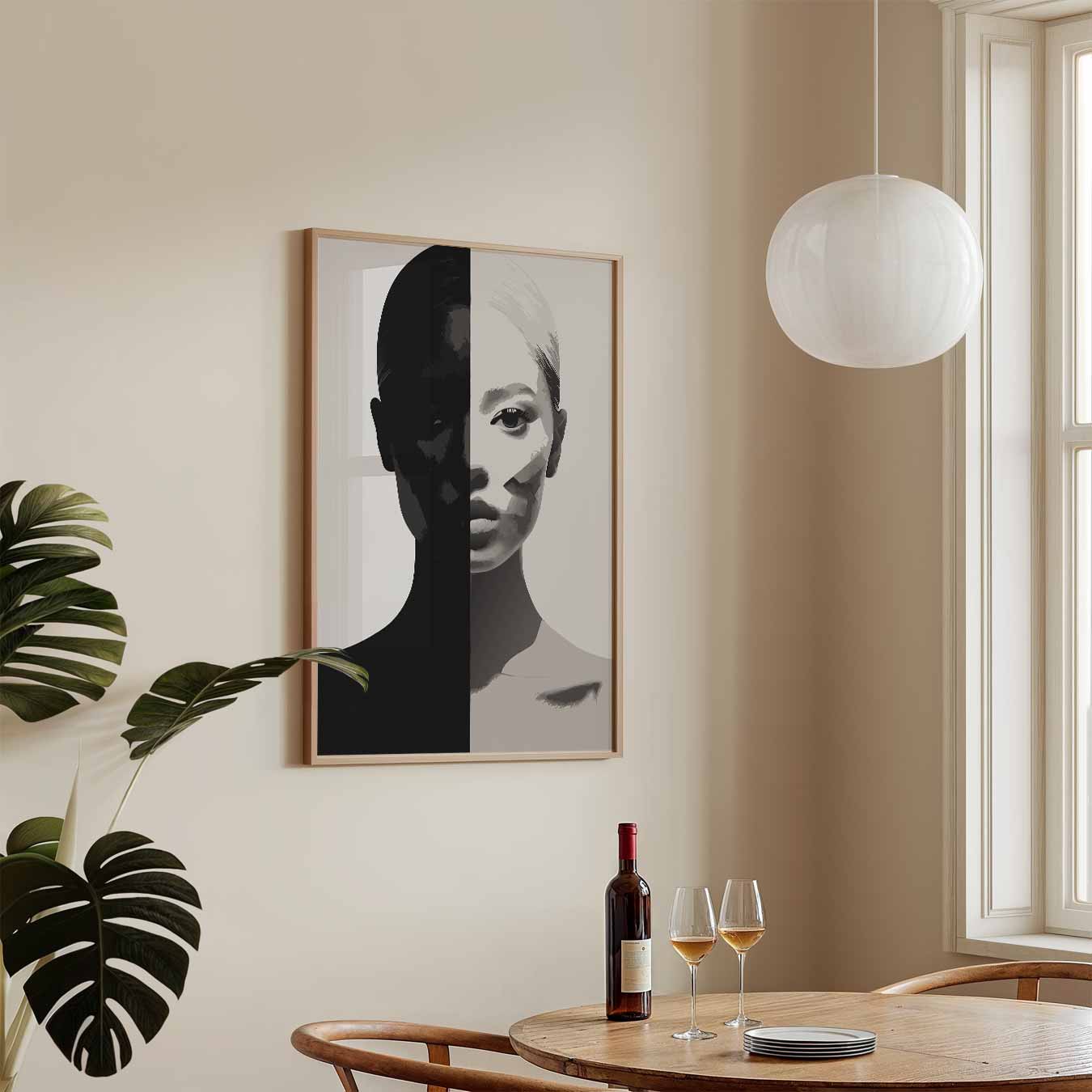 Mystieke Dualiteit Portret Poster-WallArtistic