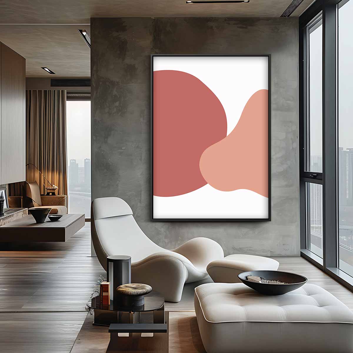 Harmonieuze Abstractie Kunstwerk-canvas-dibond-plexiglas-wanddecoratie-WallArtistic