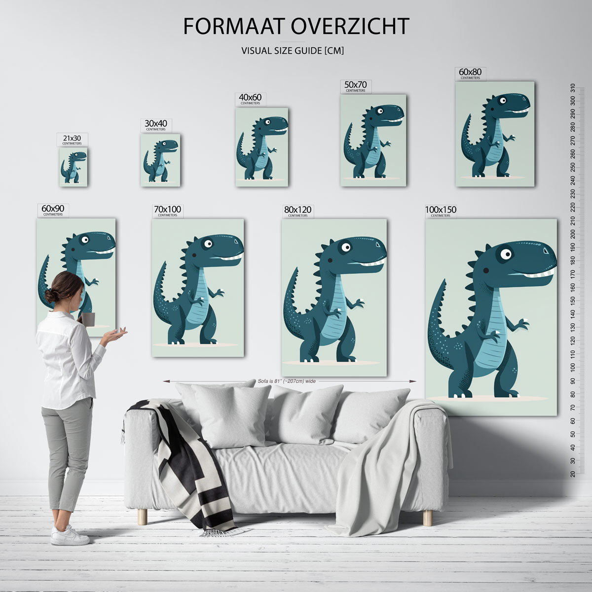 Dinosaurus illustratie Poster