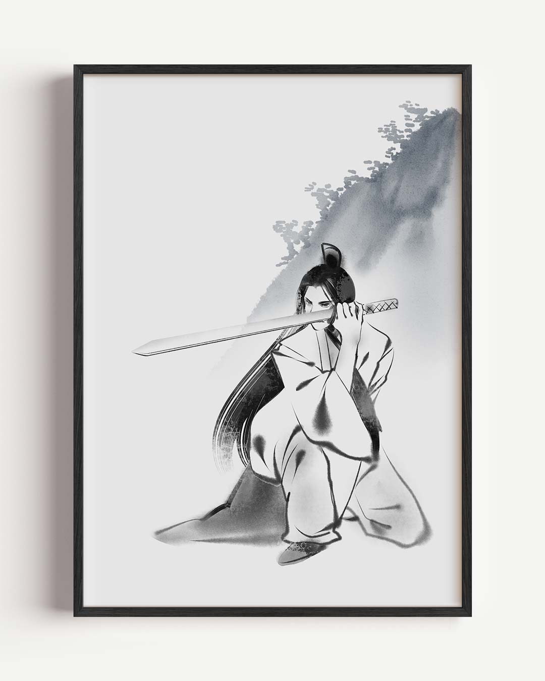 Samurai met Zwaard Poster-WallArtistic