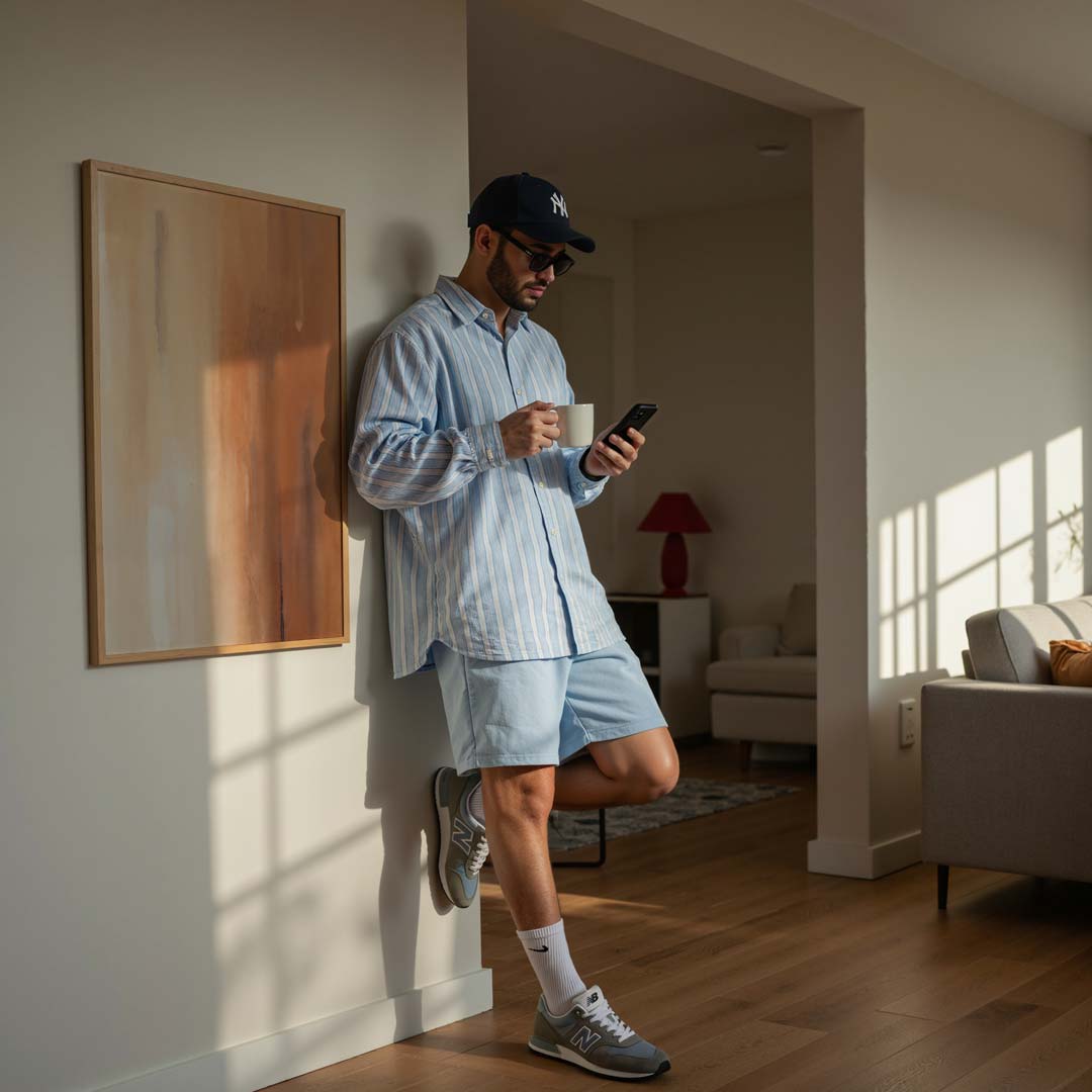 Warme Aardetinten Abstracte Poster-WallArtistic