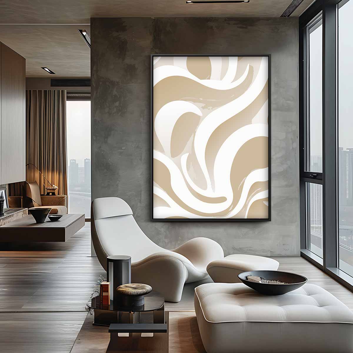 Golvend Droomlandschap Kunstwerk-canvas-dibond-plexiglas-wanddecoratie-WallArtistic