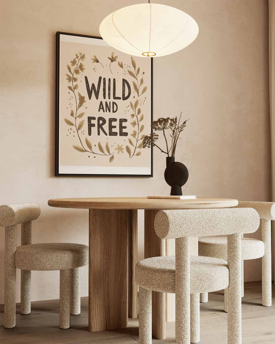 Wild and Free Botanisch Kunstwerk Kunstwerk-canvas-dibond-plexiglas-wanddecoratie-WallArtistic