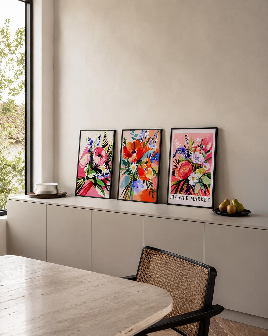 Bloemrijke kleurenpracht Posterset