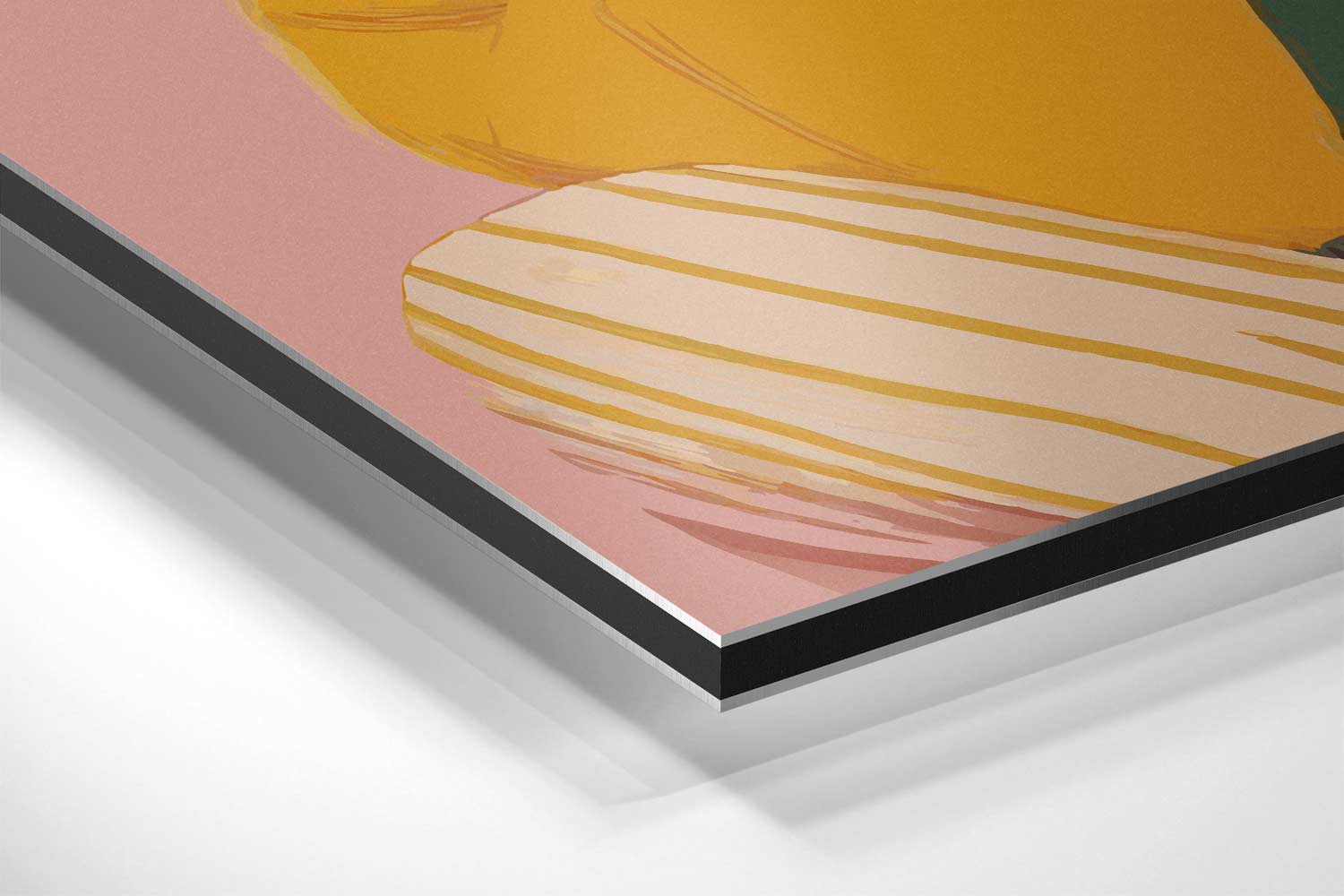 Mediterende Vrouw in Stijlvolle Armoede Kunstwerk-canvas-dibond-plexiglas-wanddecoratie-WallArtistic