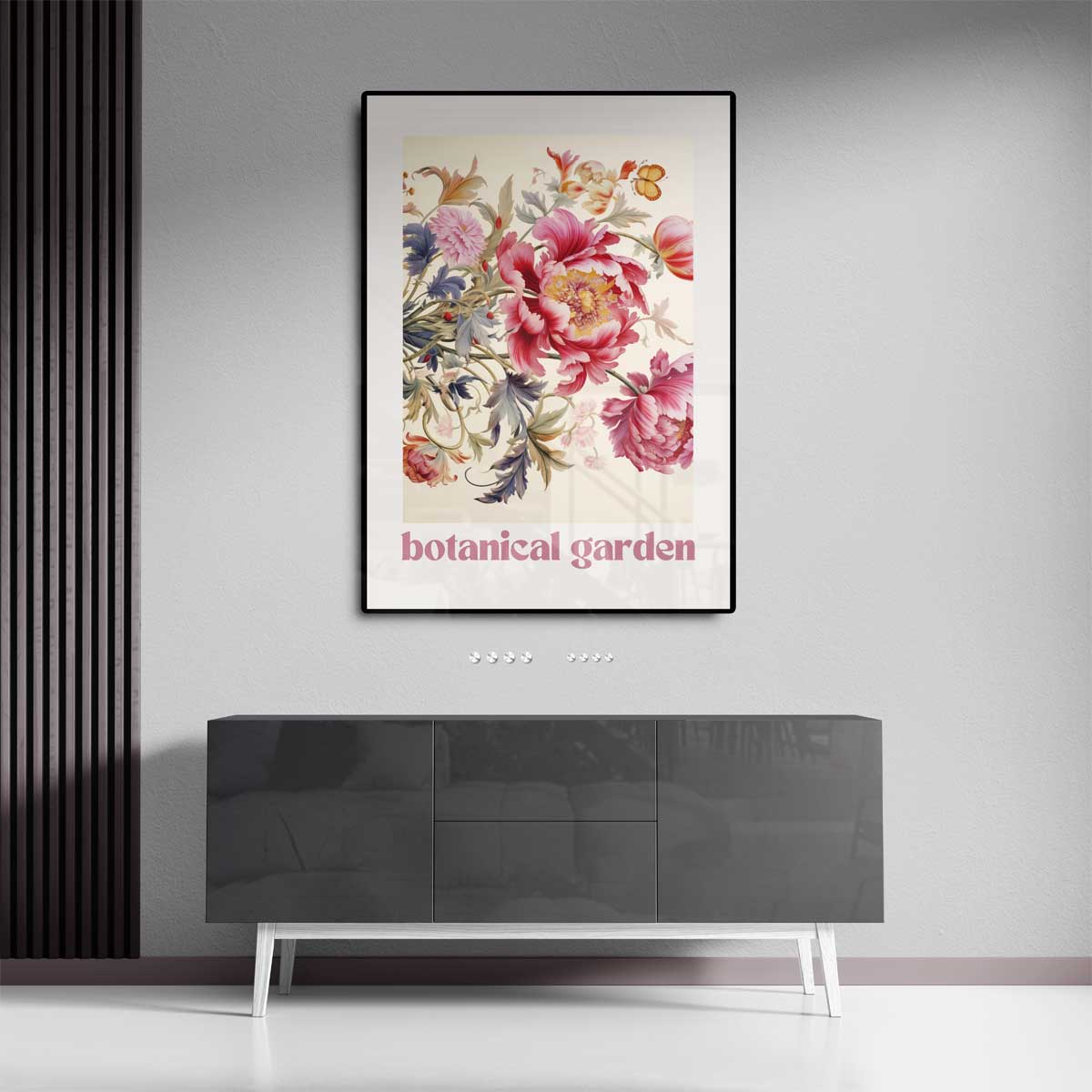 Kleurrijke Bloementuin Kunstwerk-canvas-dibond-plexiglas-wanddecoratie-WallArtistic
