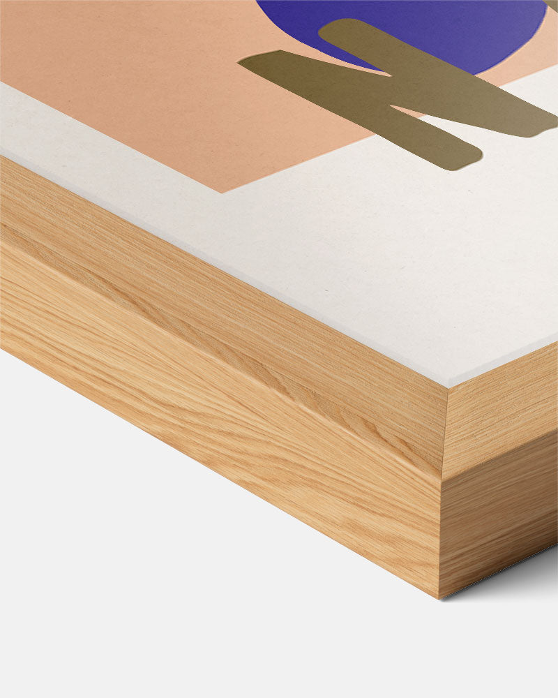 Abstracte Blauw-Bruine Kunstposter-WallArtistic