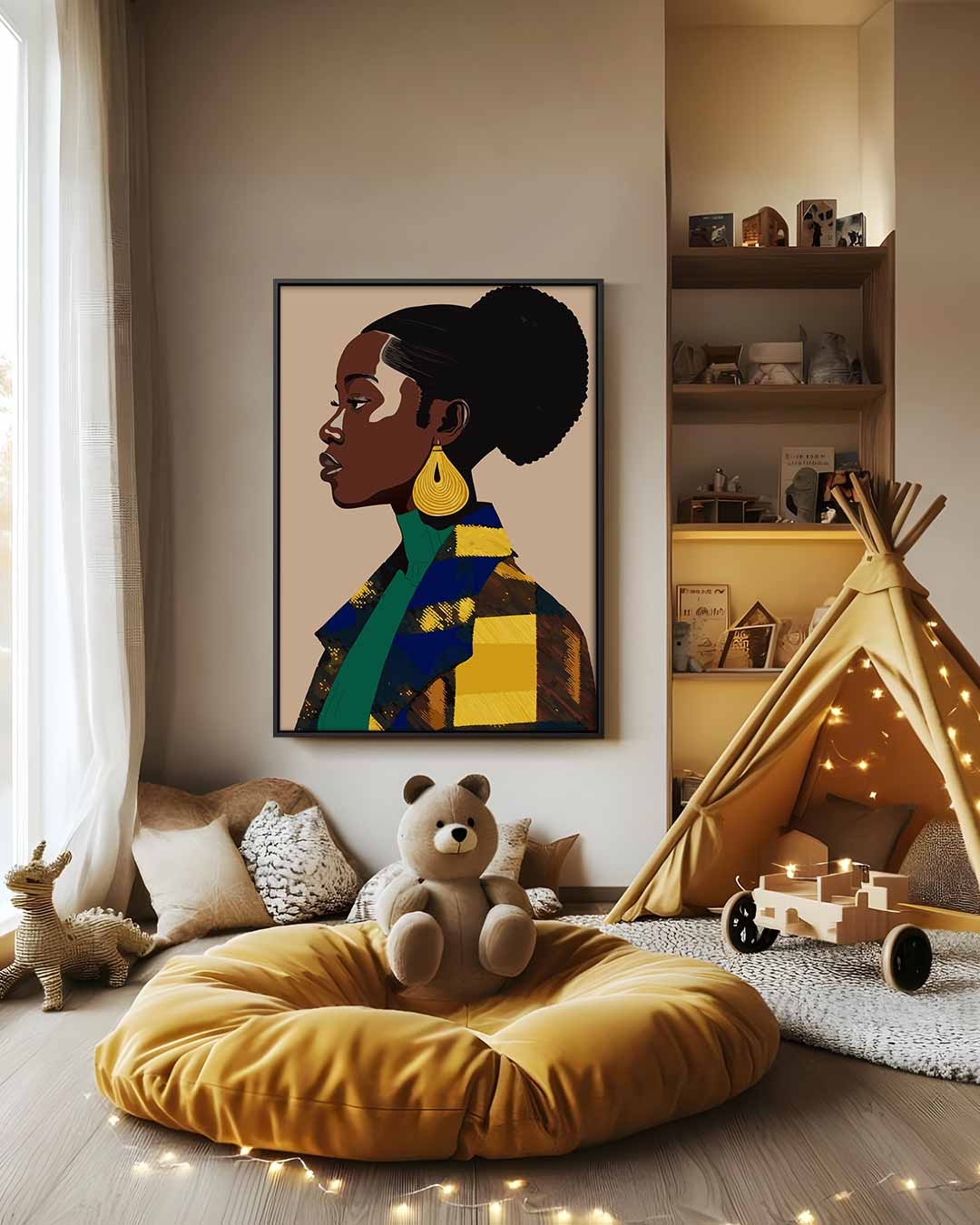 Stijlvolle Vrouwelijke Glans Kunstwerk-canvas-dibond-plexiglas-wanddecoratie-WallArtistic