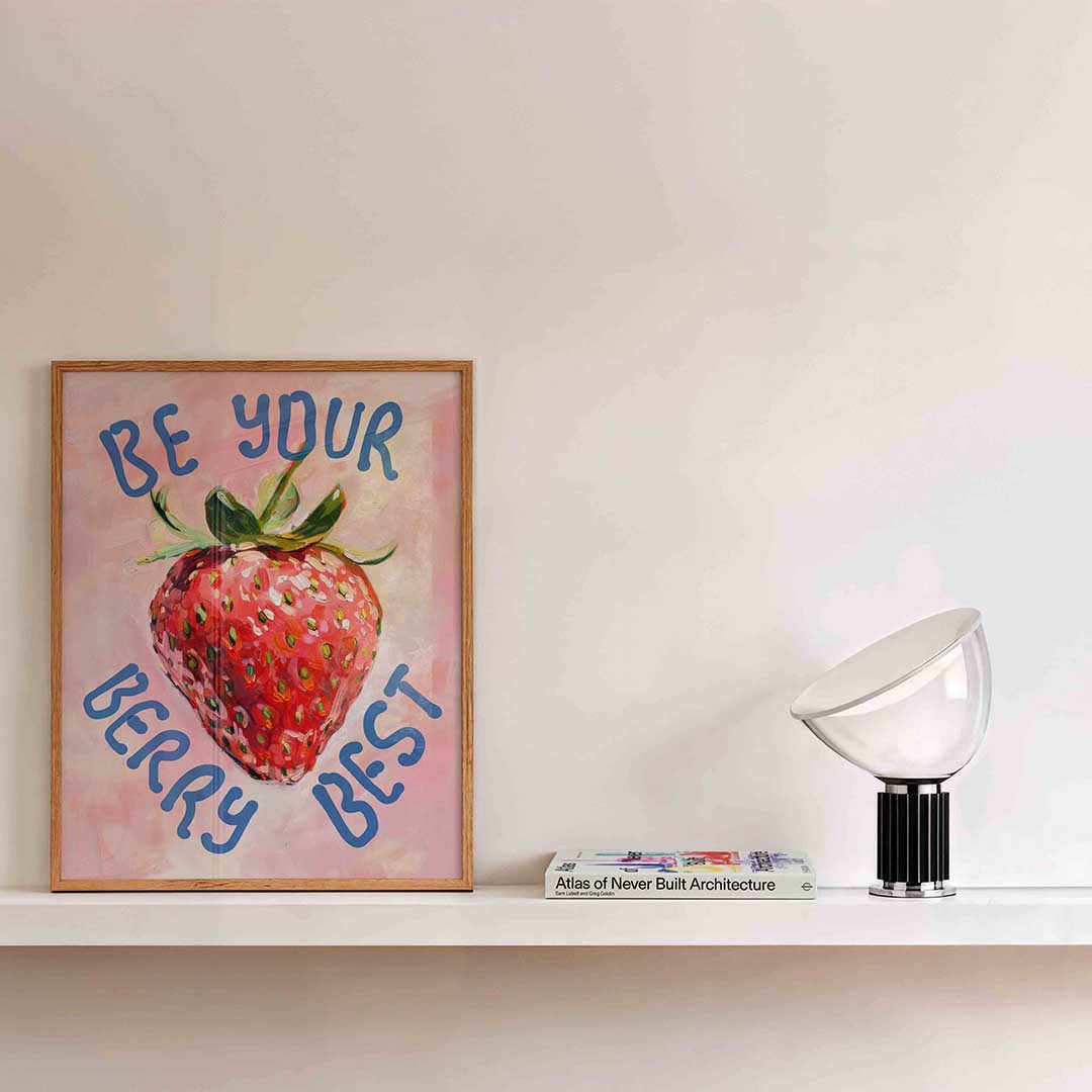 Aardbei met tekst Poster