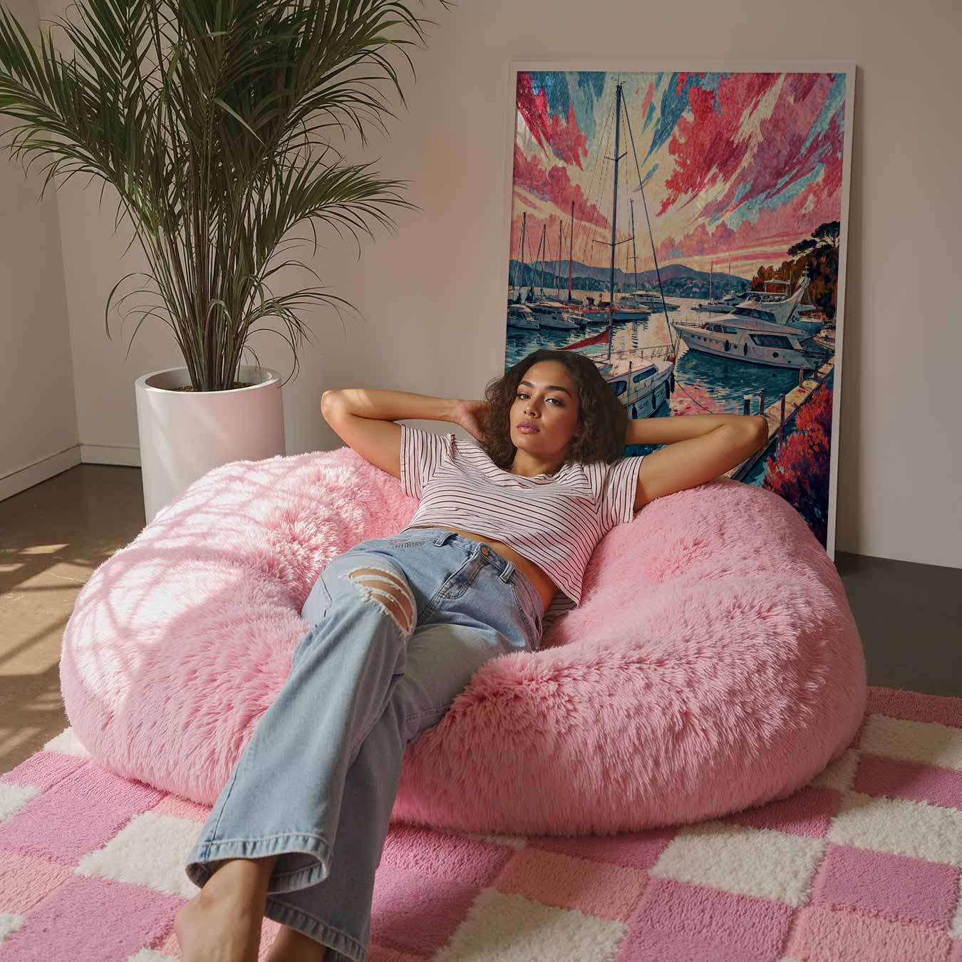 Zonsondergang Havenposter-WallArtistic