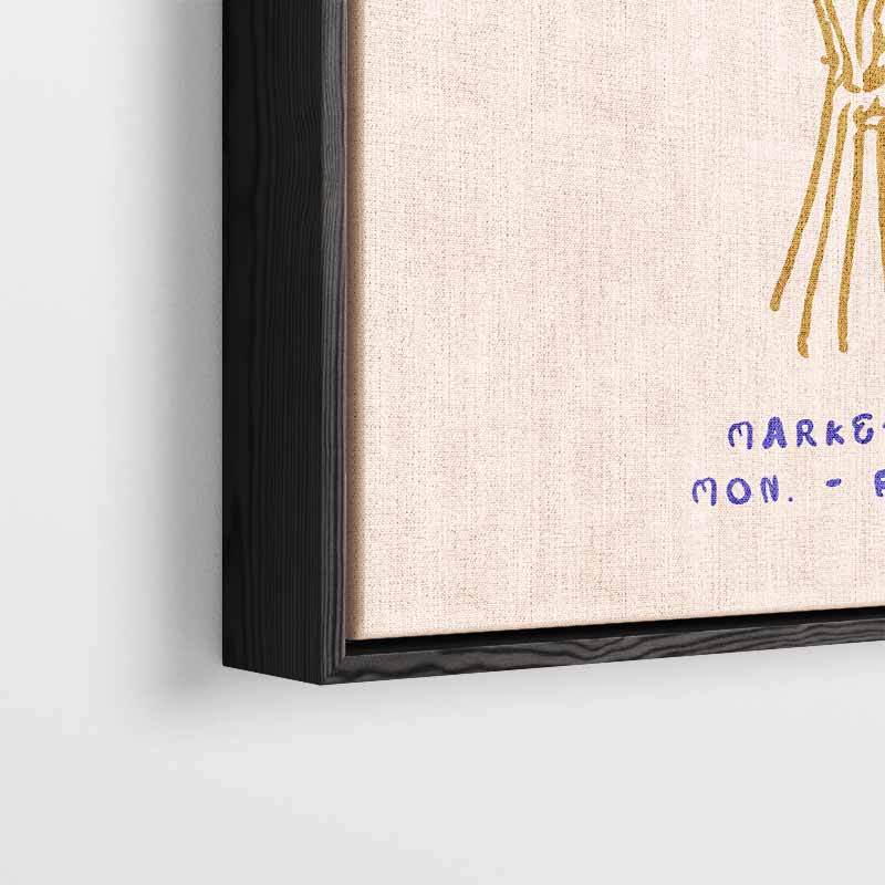 Bloemenmarkt Illustratie Kunstwerk-canvas-dibond-plexiglas-wanddecoratie-WallArtistic