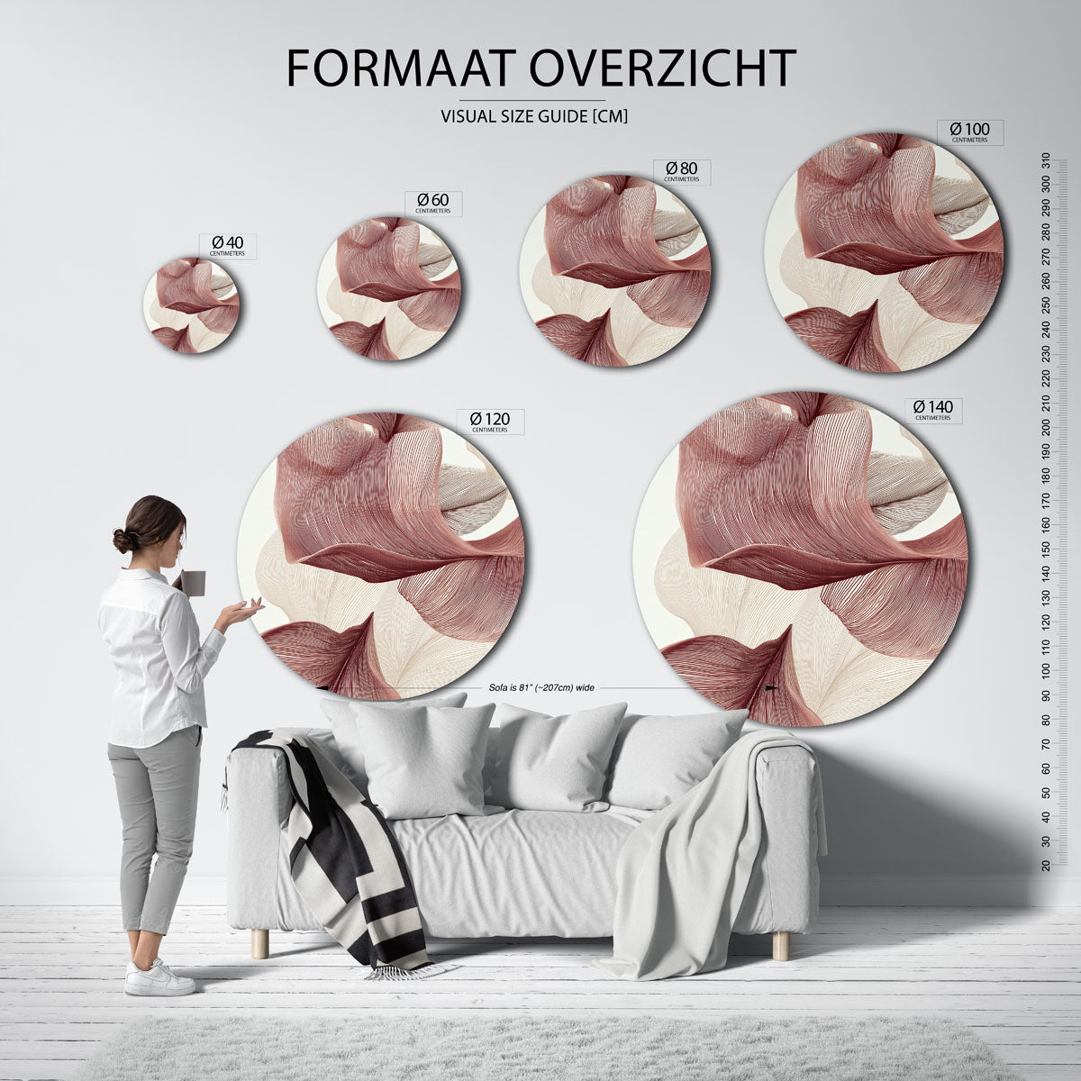 Organische vormen Muurcirkel