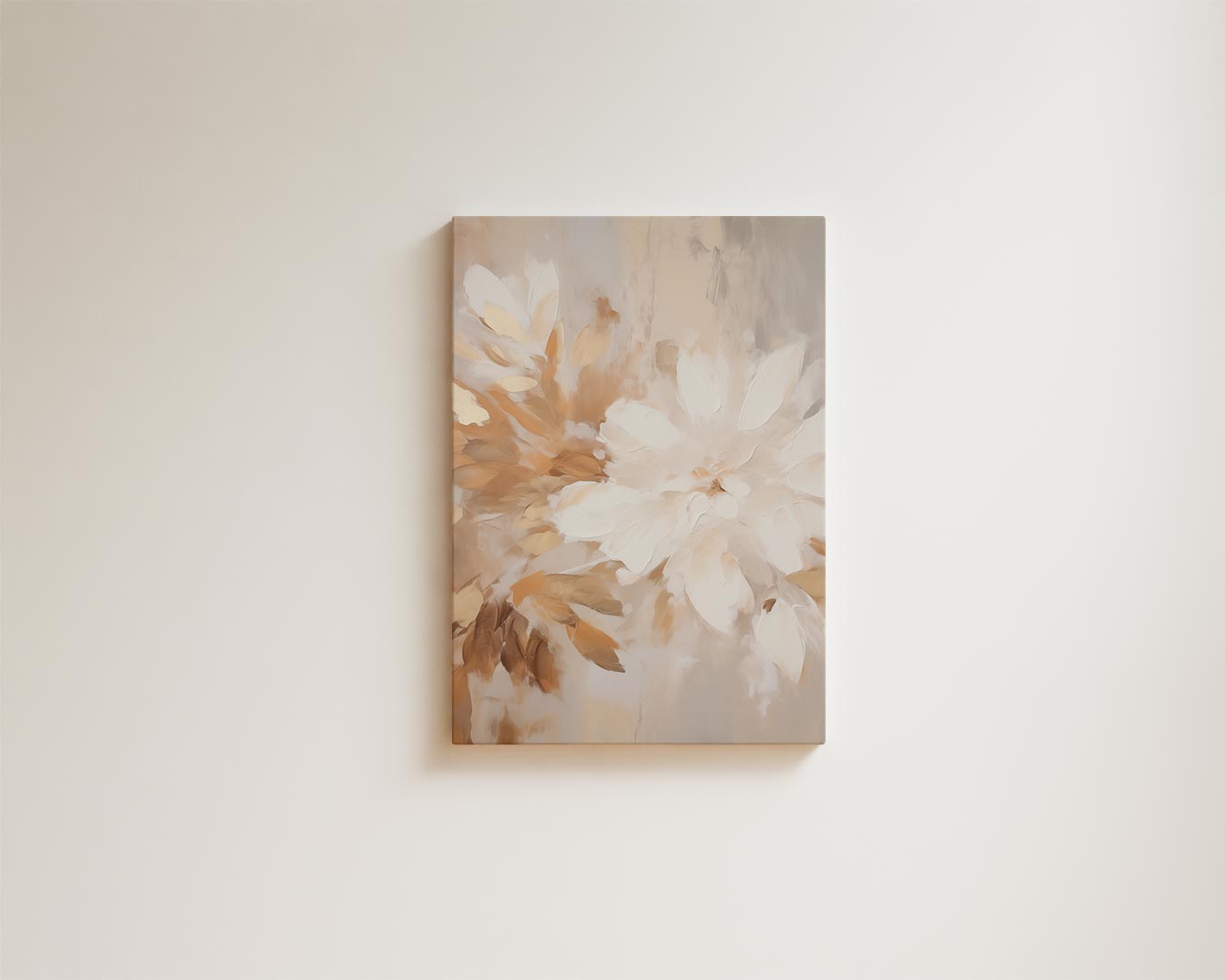 Floraal Gefluister in Neutrale Tinten Kunstwerk-canvas-dibond-plexiglas-wanddecoratie-WallArtistic