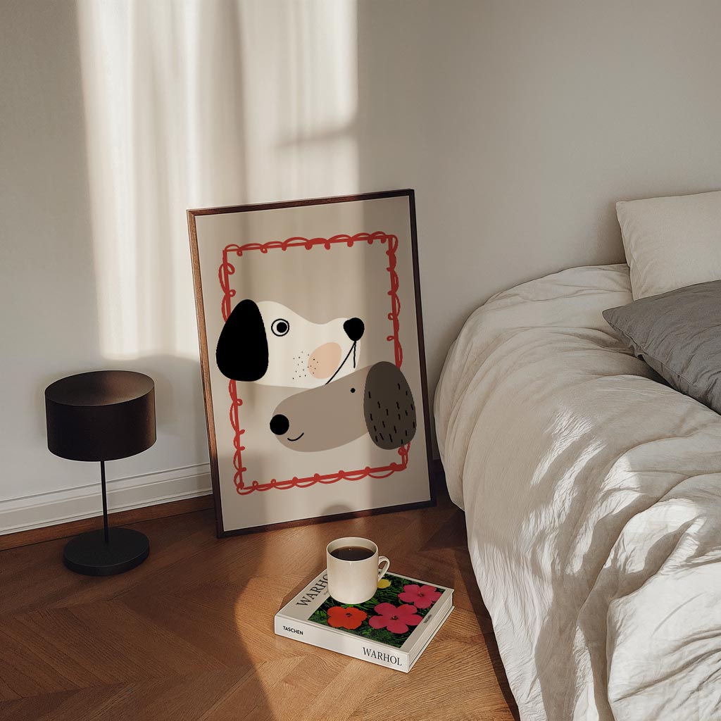 Vrolijke Vriendjes Hondenposter-WallArtistic