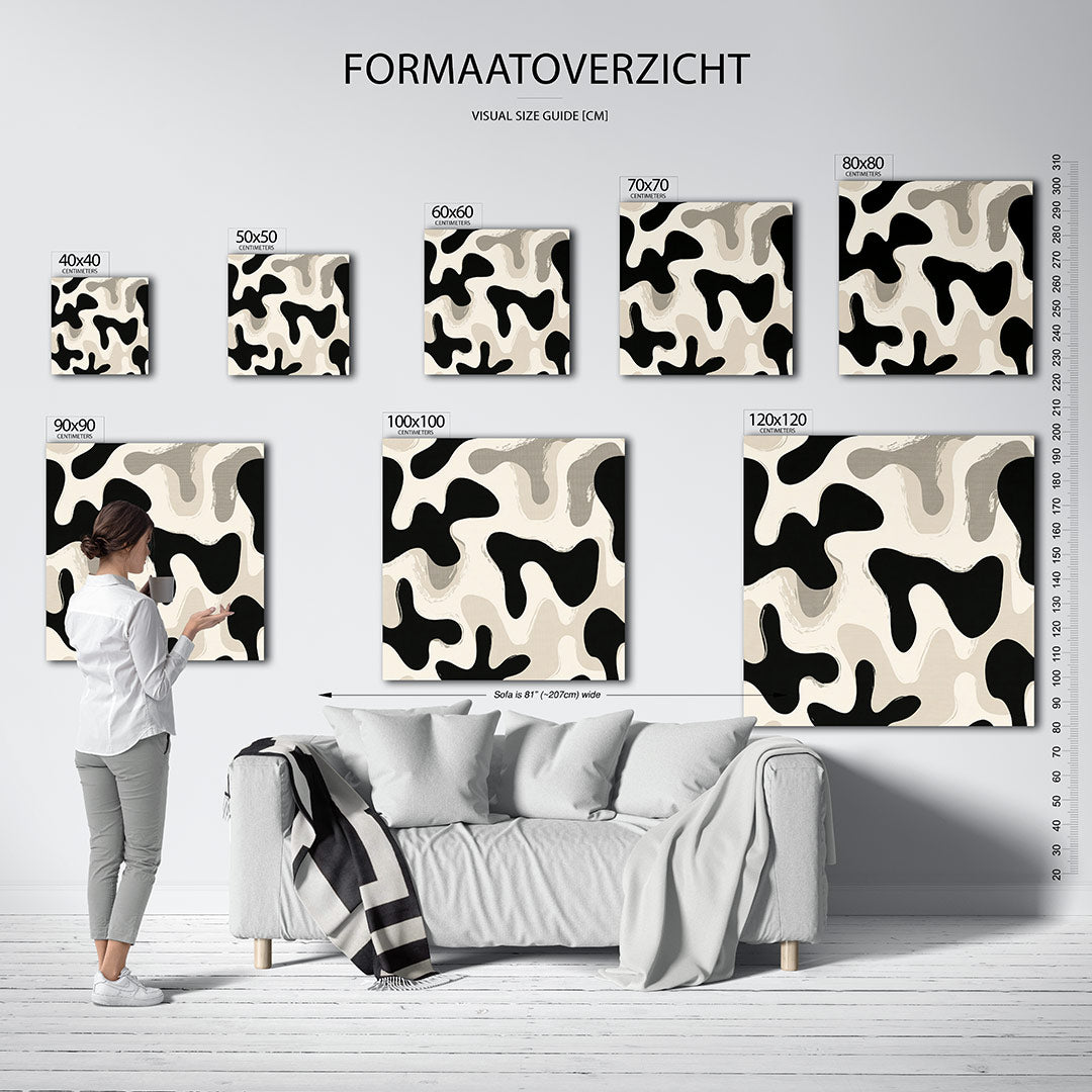 Organische vormen compositie Kunstwerk
