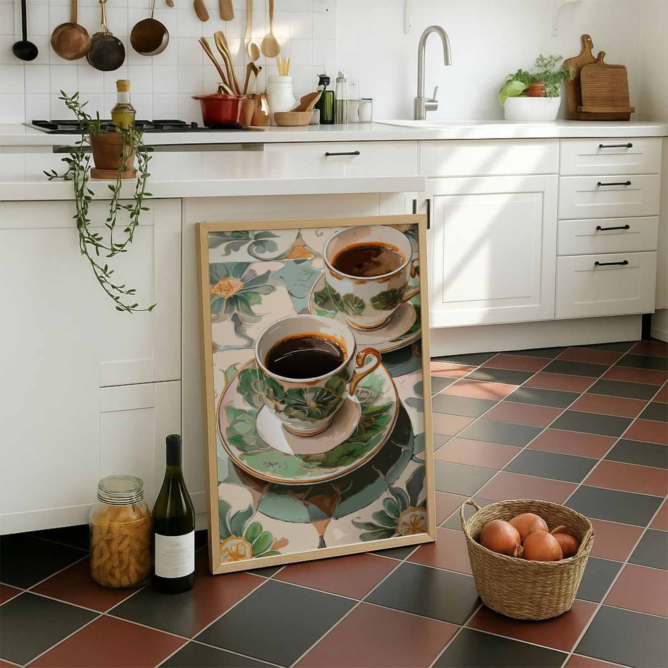 Sfeervolle Koffie Moment Poster-WallArtistic