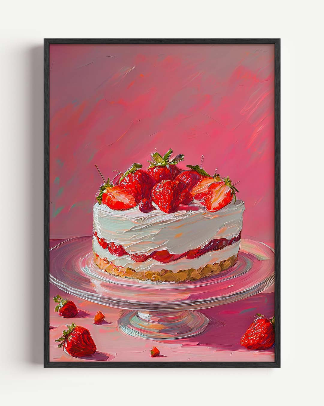 Aardbeien Romantiek Poster-WallArtistic