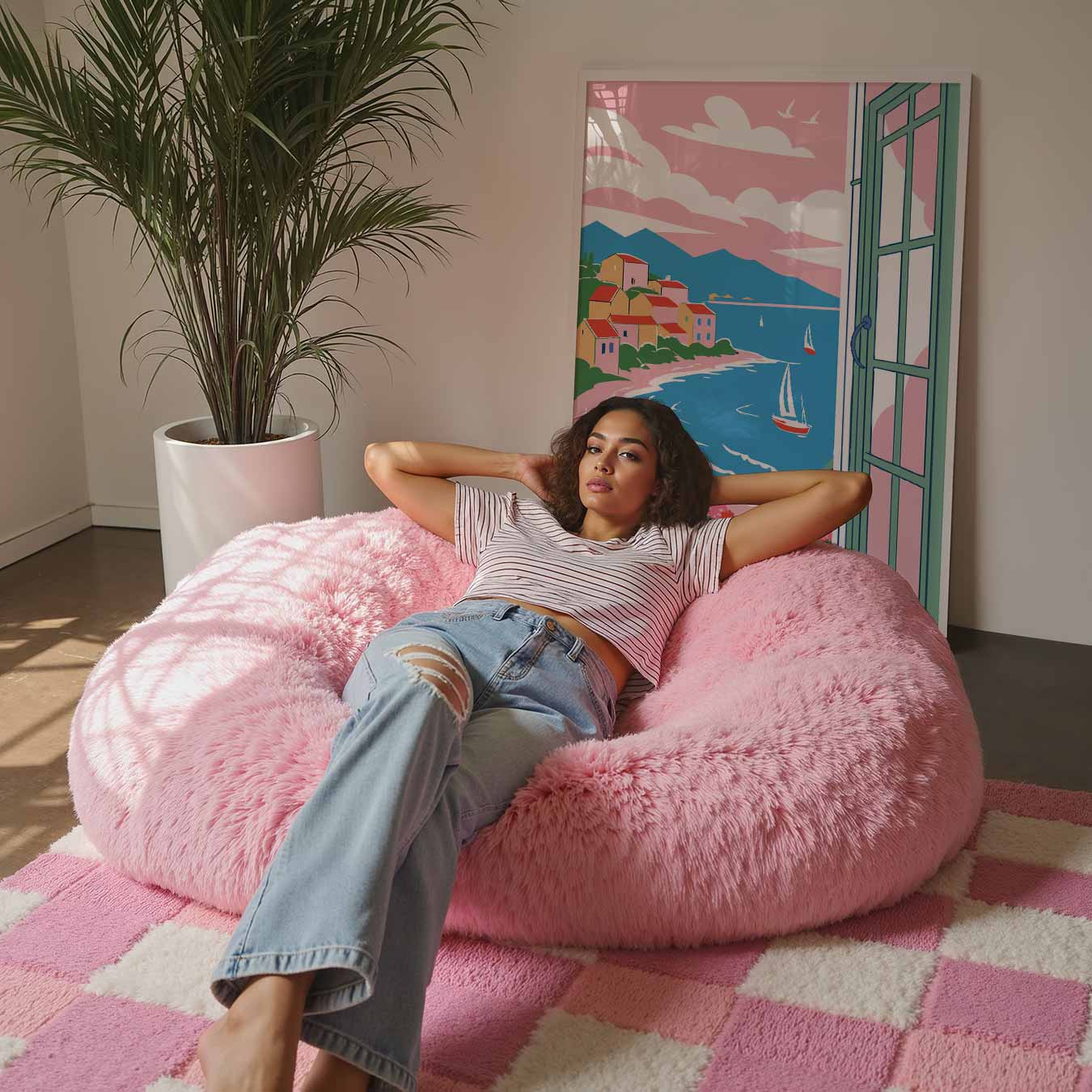 Zonnige Mediterrane Uitzicht Poster-WallArtistic