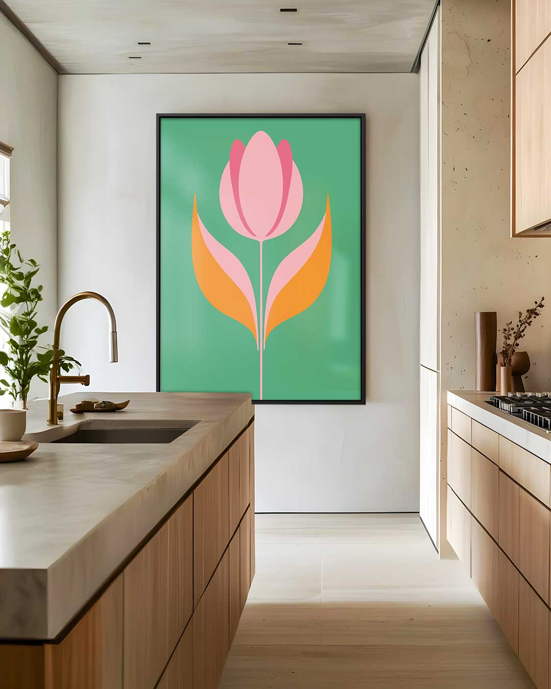 Moderne Bloei Kunstwerk-canvas-dibond-plexiglas-wanddecoratie-WallArtistic
