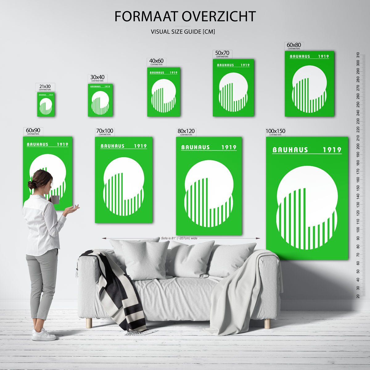 Cirkel en strepen Poster