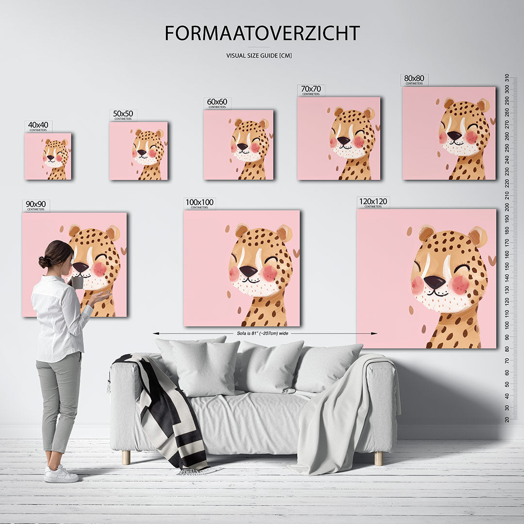 Vrolijke luipaard illustratie Kunstwerk